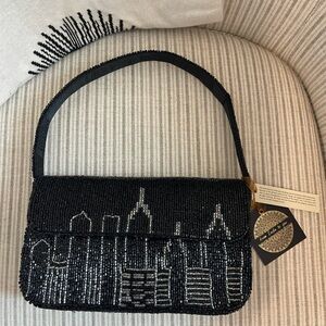 NYC Skyline Beaded Bag